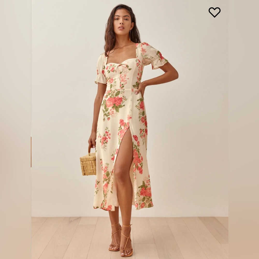 NWT Reformation Alta Midi Dress Corsage Size 8